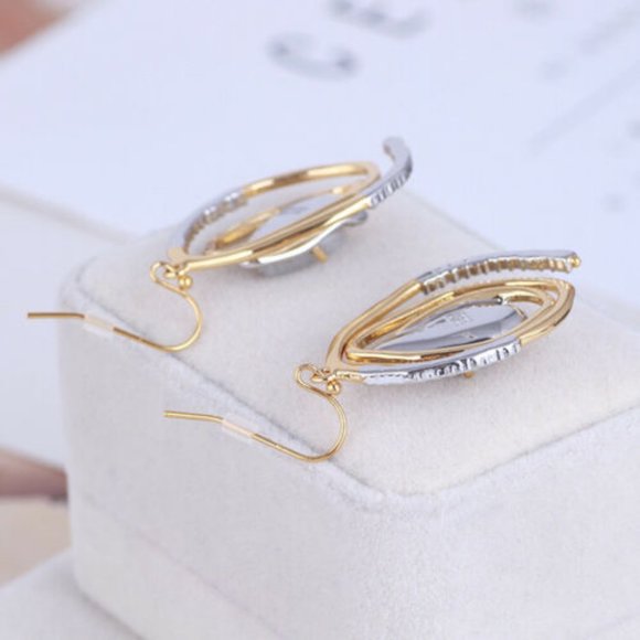 New Alexis Bittar Spiral Gold Crystal Earrings - Picture 4 of 8